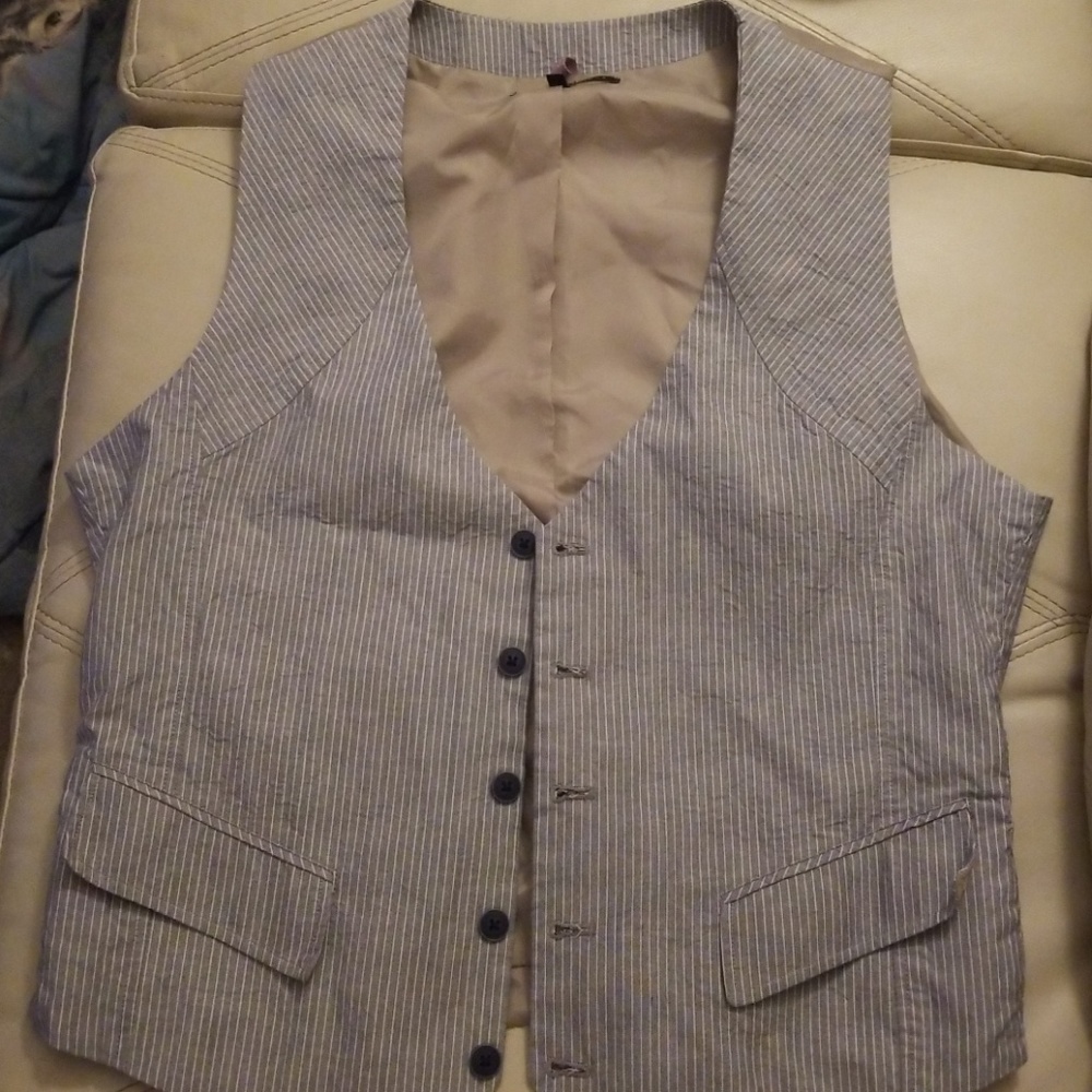 Pinstriped men's vest
